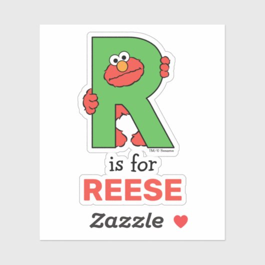 Elmo Alphabet | R Groen Sticker (Vel)