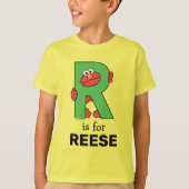 Elmo Alphabet | R Groen T-shirt (Voorkant)