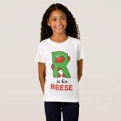 Elmo Alphabet | R Groen T-shirt (Voorkant volledig)