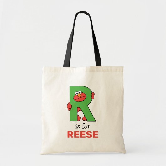 Elmo Alphabet | R Groen Tote Bag (Voorkant)