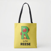Elmo Alphabet | R Groen Tote Bag (Voorkant)