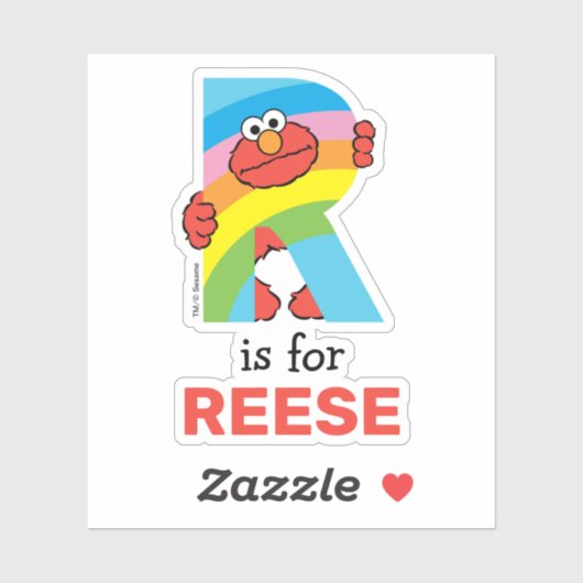Elmo Alphabet | R Rainbow Sticker (Vel)