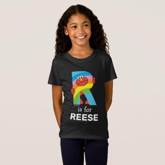 Elmo Alphabet | R Rainbow T-shirt (Voorkant volledig)