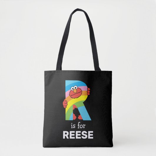 Elmo Alphabet | R Rainbow Tote Bag (Voorkant)
