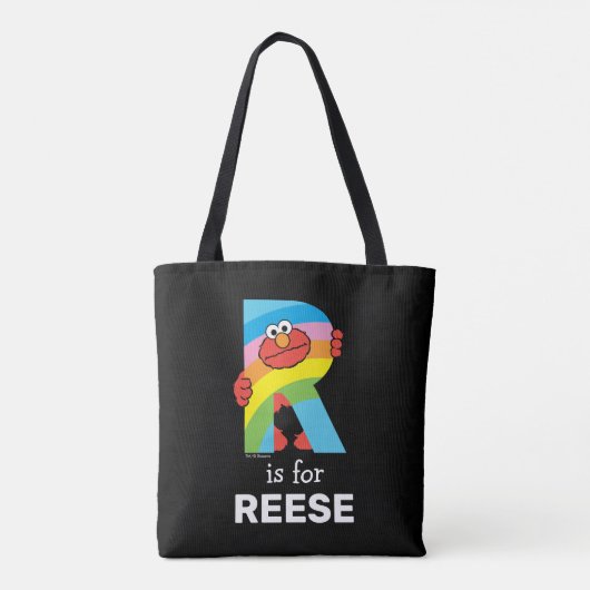 Elmo Alphabet | R Rainbow Tote Bag (Achterkant)