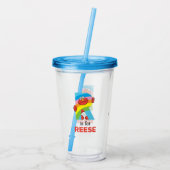 Elmo Alphabet | R Regenboog Acryl Drinkbeker (Achterkant)