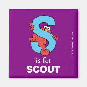 Elmo Alphabet | S Blauw Magneet (Voorkant)