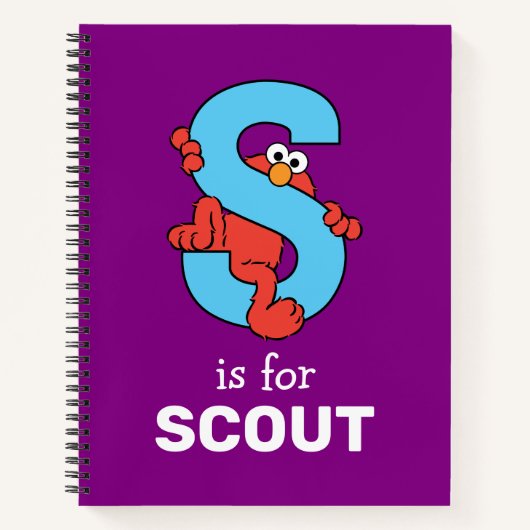Elmo Alphabet | S Blauw Notitieboek (Voorkant)