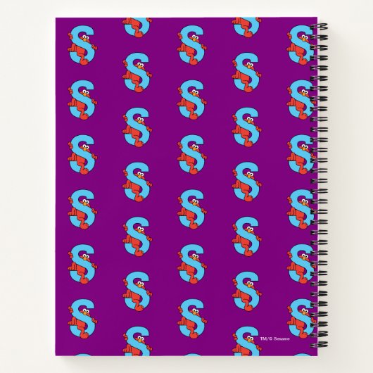 Elmo Alphabet | S Blauw Notitieboek (Achterkant)