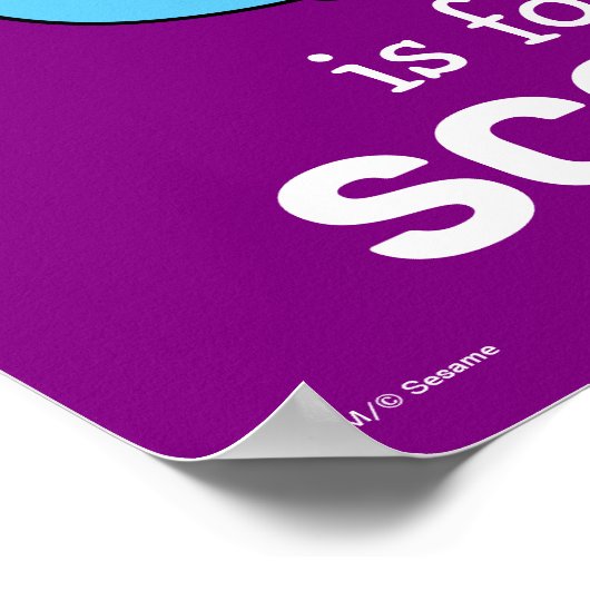 Elmo Alphabet | S Blauw Poster (Hoek)