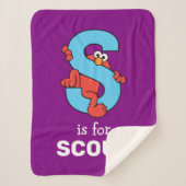 Elmo Alphabet | S Blauw Sherpa Deken (Voorkant)