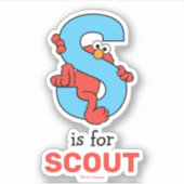 Elmo Alphabet | S Blauw Sticker (Voorkant)