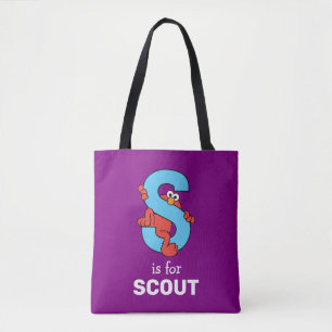 Elmo Alphabet   S Blauw Tote Bag