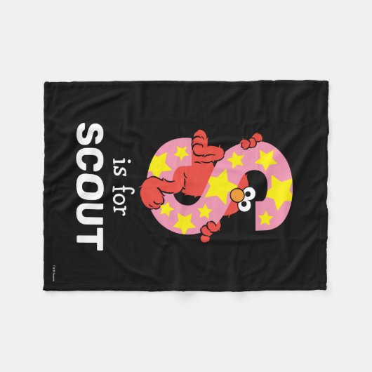 Elmo Alphabet | S Star Fleece Deken (Voorkant (Horizontaal))