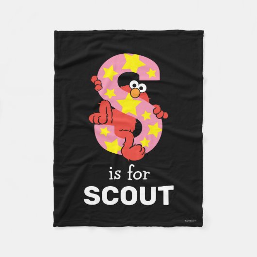 Elmo Alphabet | S Star Fleece Deken (Voorkant)
