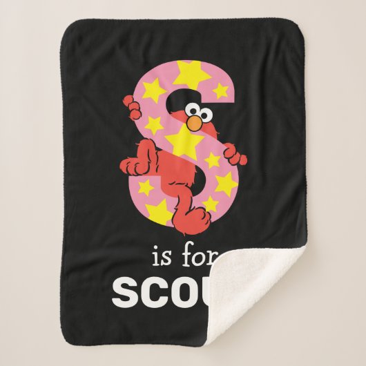 Elmo Alphabet | S Star Sherpa Deken (Voorkant)