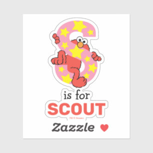 Elmo Alphabet   S Star Sticker
