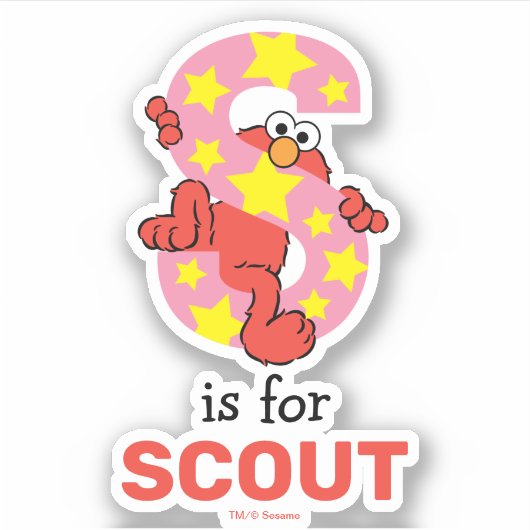 Elmo Alphabet | S Star Sticker (Voorkant)