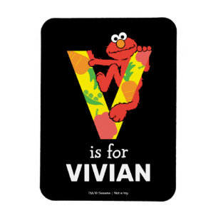 Elmo Alphabet   T Roze Magneet