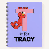 Elmo Alphabet | T Roze Notitieboek (Voorkant)