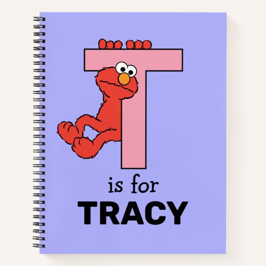 Elmo Alphabet | T Roze Notitieboek (Voorkant)