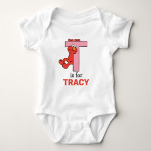 Elmo Alphabet T Roze Romper