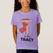 Elmo Alphabet | T Roze T-shirt (Voorkant)