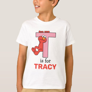 Elmo Alphabet   T Roze T-shirt