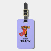 Elmo Alphabet | T tijger Bagagelabel (Voorkant verticaal)