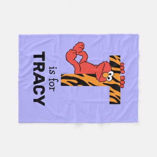 Elmo Alphabet | T tijger Fleece Deken (Voorkant (Horizontaal))