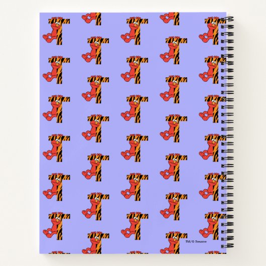 Elmo Alphabet | T tijger Notitieboek (Achterkant)