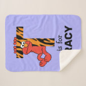 Elmo Alphabet | T tijger Sherpa Deken (Voorkant (horizontaal))