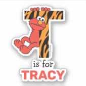 Elmo Alphabet | T tijger Sticker (Voorkant)
