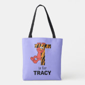 Elmo Alphabet | T tijger Tote Bag (Achterkant)