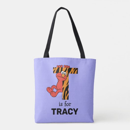 Elmo Alphabet | T tijger Tote Bag (Achterkant)