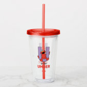 Elmo Alphabet | U PAARS Acryl Drinkbeker (Voorkant)