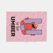 Elmo Alphabet | U PAARS Fleece Deken (Voorkant (Horizontaal))