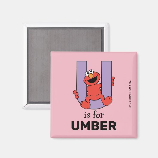 Elmo Alphabet | U PAARS Magneet (Voorkant / Achterkant)
