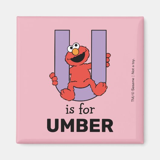 Elmo Alphabet | U PAARS Magneet (Voorkant)