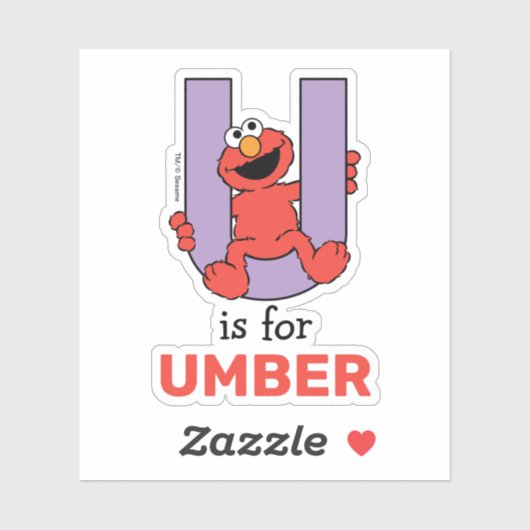 Elmo Alphabet | U PAARS Sticker (Vel)