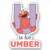 Elmo Alphabet | U PAARS Sticker (Voorkant)