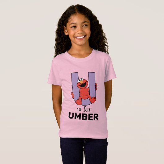 Elmo Alphabet | U PAARS T-shirt (Voorkant volledig)