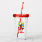 Elmo Alphabet | U Umbrella Acryl Drinkbeker (Achterkant)