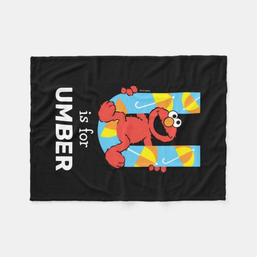 Elmo Alphabet | U Umbrella Fleece Deken (Voorkant (Horizontaal))