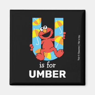 Elmo Alphabet   U Umbrella Magneet