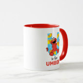 Elmo Alphabet | U Umbrella Mok (Voorkant rechts)