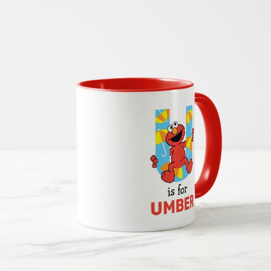 Elmo Alphabet | U Umbrella Mok (Voorkant rechts)