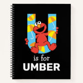 Elmo Alphabet | U Umbrella Notitieboek (Voorkant)