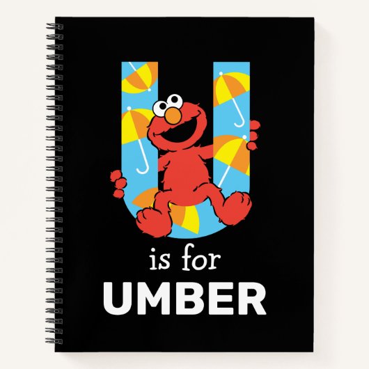 Elmo Alphabet | U Umbrella Notitieboek (Voorkant)
