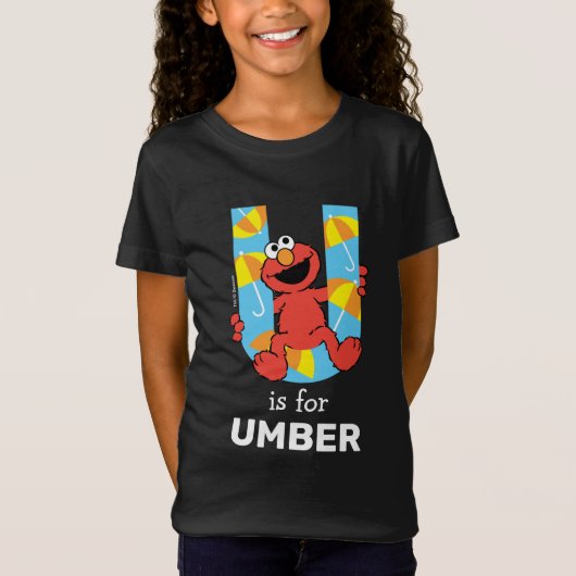 Elmo Alphabet | U Umbrella T-shirt (Voorkant)